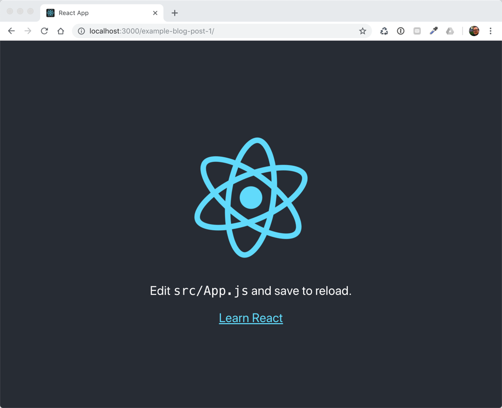 Create React App staring point